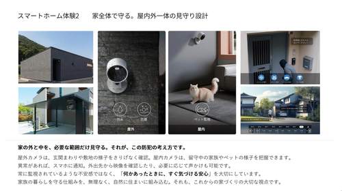 参考資料の誌面イメージ：屋内外の見守り設計のページ